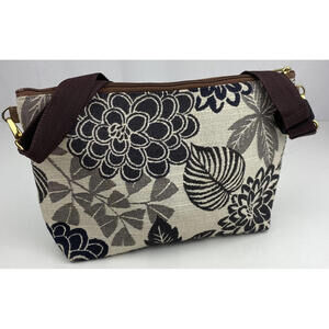 Danny K Beverly Hills USA Floral Crossbody Shoulder Bag Purse Vintage Canvas EUC